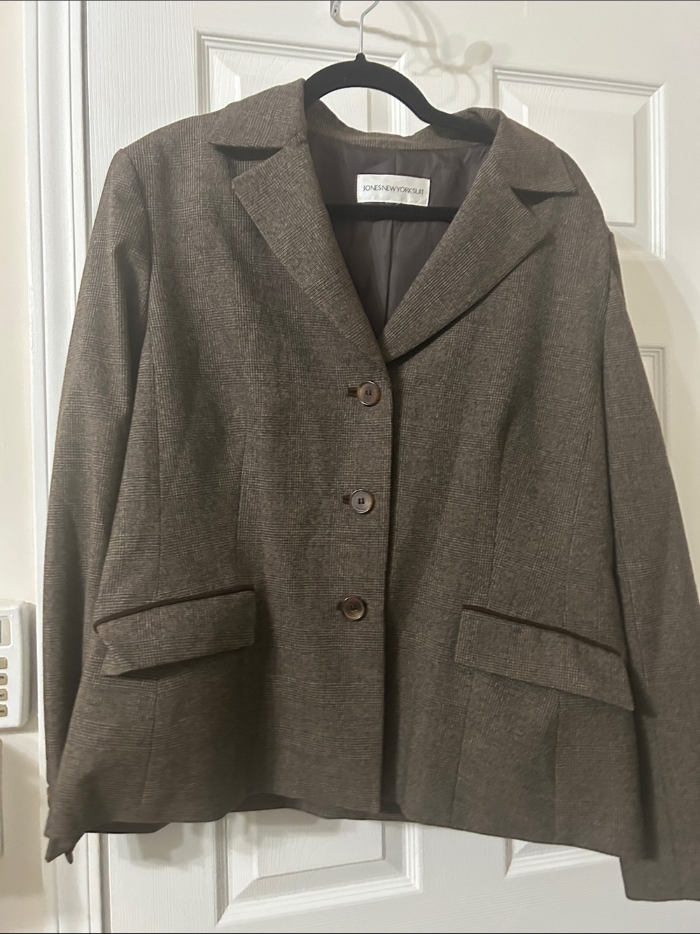 Jones New York Brown Notch-Lapel Women's Blazer